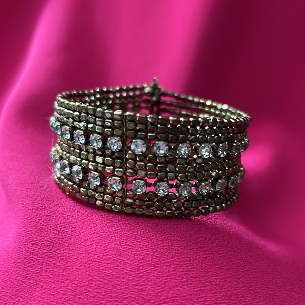 Boho Rhinestone and Beads Bracelet